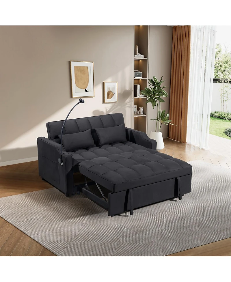Streamdale Furniture Multifunctional Foldable Sofa Bed, Usb
