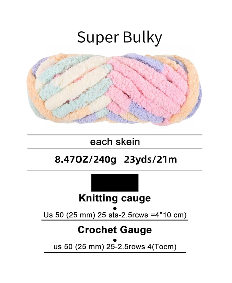 Gnuadz Chunky Yarn Hand Knitting No7 Thick Knitters Crafters