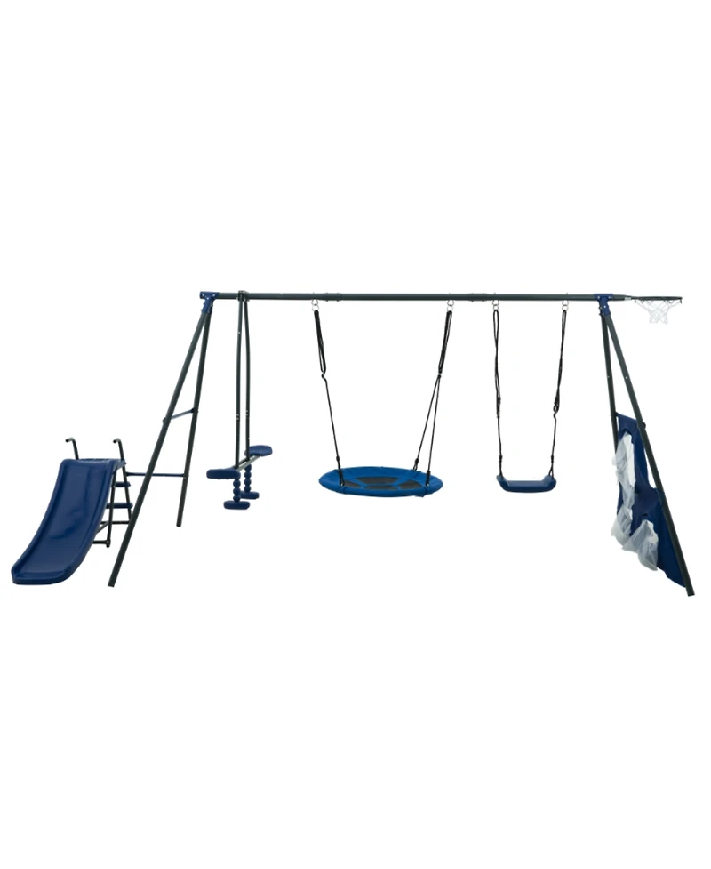 Streamdale Furniture Boys Thrilling Saucer Swingset with Slide