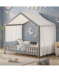Streamdale Furniture Montessor House Floor Bed with Canopy