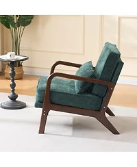 Streamdale Furniture Upholstered Accent Chair with Wood Arms.