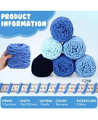 Gnuadz Chunky Chenille Yarn Crocheting Knitting Blanket Crafts