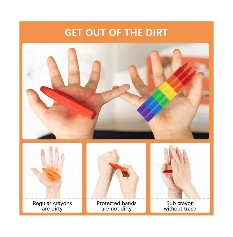 Gnuadz Stackable Crayons Rainbow Party Favors Drawing Gifts