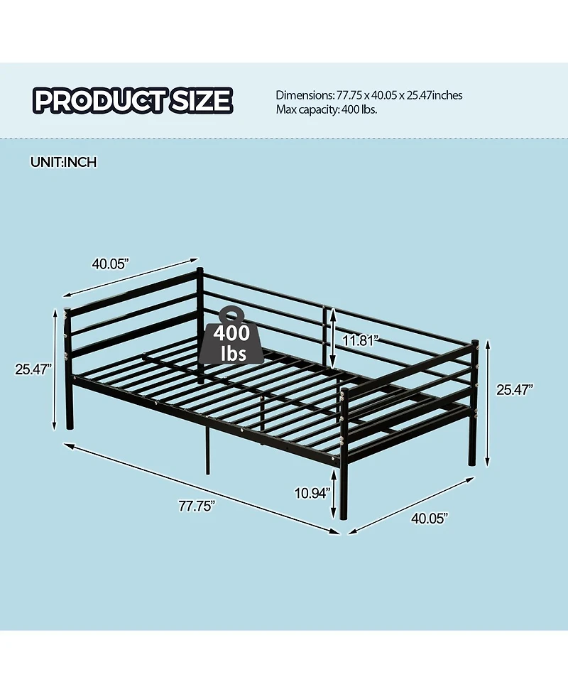Streamdale Furniture Loft Bed With Sofa