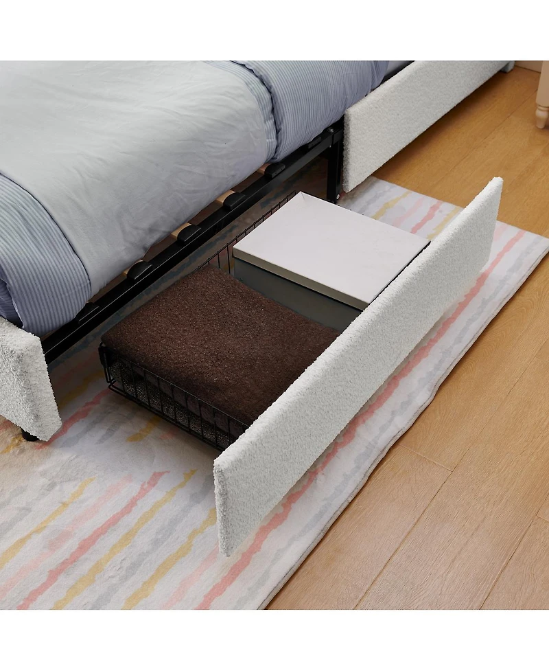 Streamdale Furniture Kids Upholstered Bed w/ Rabbit Headboard