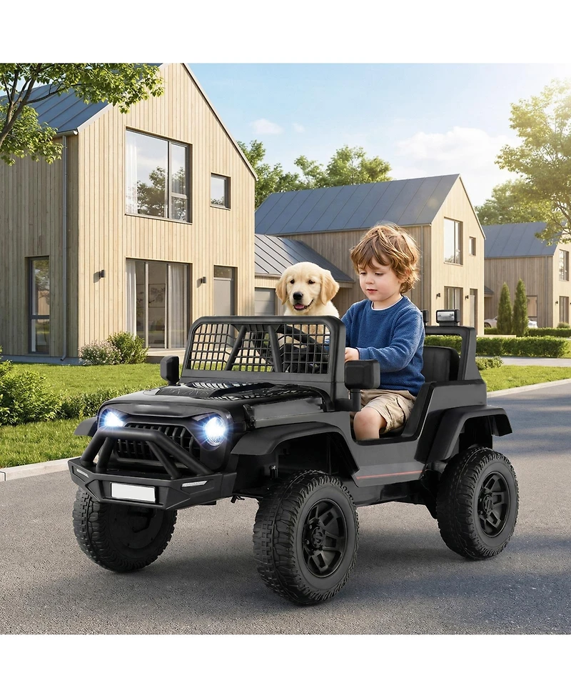 Slickblue 24V Electric Ride On Car for Kids with Parent Remote, Music and Lights