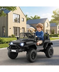 Slickblue 24V Electric Ride On Car for Kids with Parent Remote, Music and Lights
