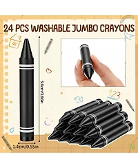 Gnuadz Washable Fat Crayons Art Drawing Supplies Pack of 24