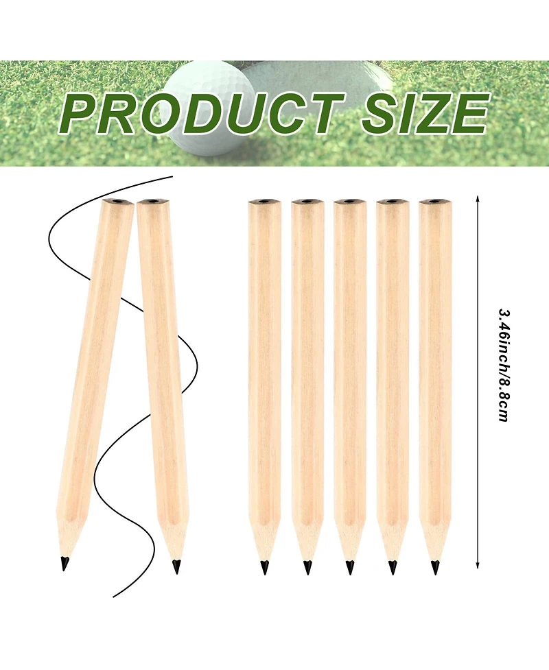 Gnuadz Golf Pencils Bulk Mini Hexagonal Wood Hb Pre-Sharpened