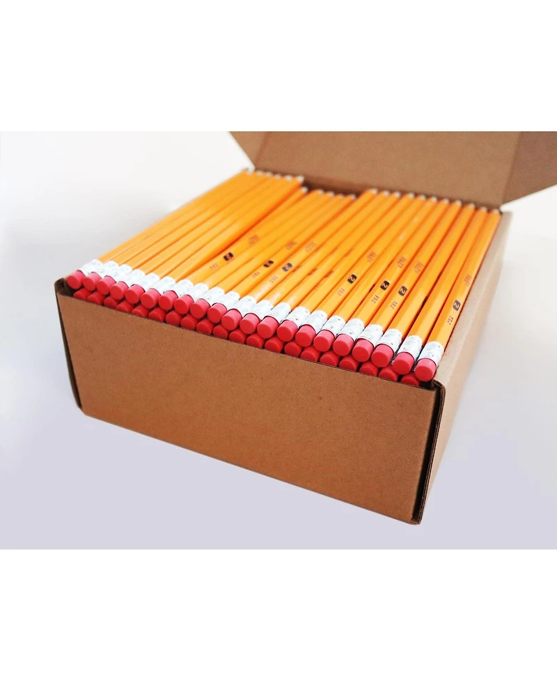 Gnuadz Wood-cased 2 Pencils Pre-sharpened With Erasers Hb Lead For Writing Drawing Sketching