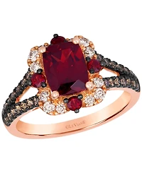 Le Vian Garnet (1-7/8 ct. t.w.) & Diamond (5/8 ct. t.w.) Ring in 14k Strawberry Gold