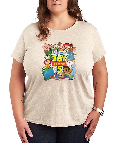 Hybrid Apparel Plus Toy Story 5 Woody and Friends Collage Short-Sleeve Graphic T-Shirt