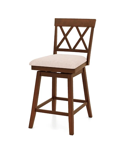 Sugift Counter Height Bar Stools with Upholstered Seat Cushion Set
