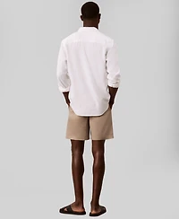Calvin Klein Men's Straight-Fit Linen Shorts