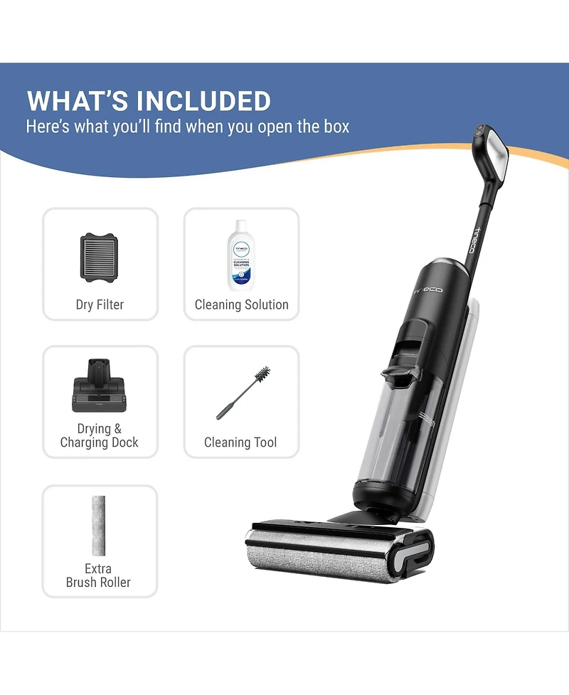 Tineco Floorwasher 6 Series Cordless Wet Dry Vacuum and Mop with FlashDry Self-Cleaning Dock