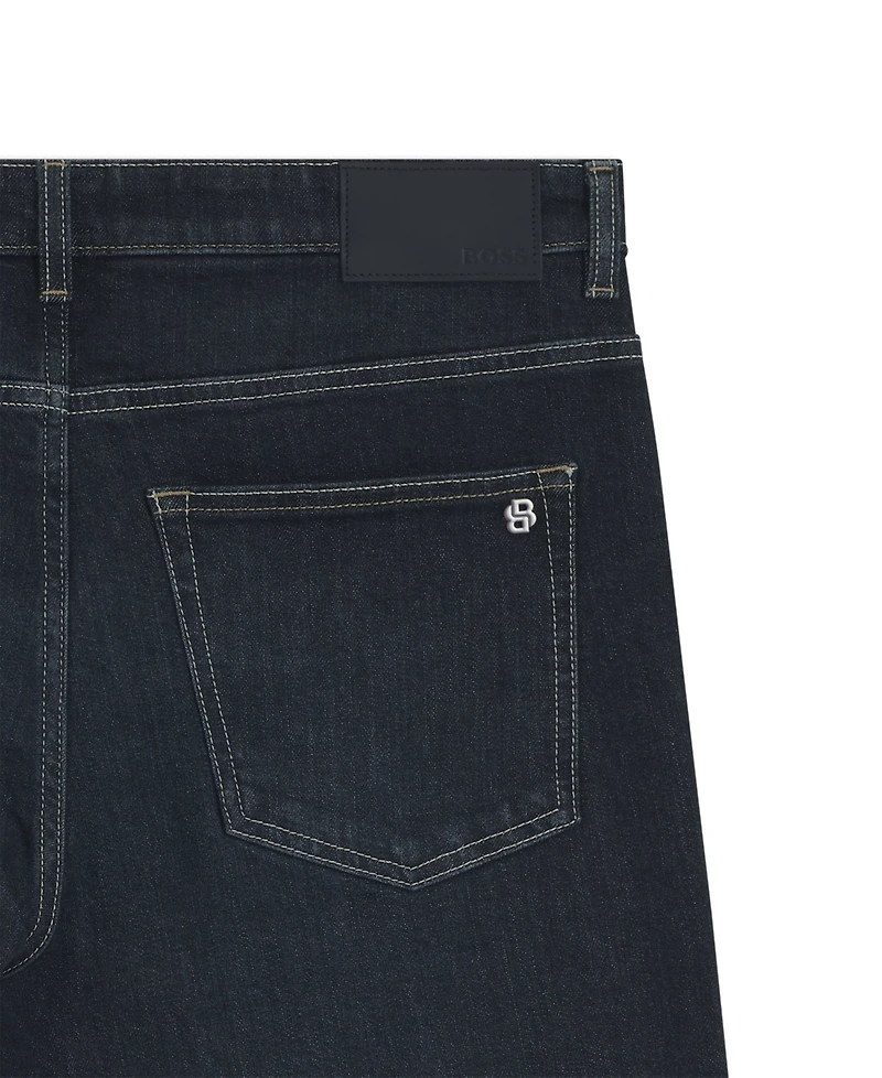 Boss by Hugo Men's Slim-Fit Contrast Stitching Jeans