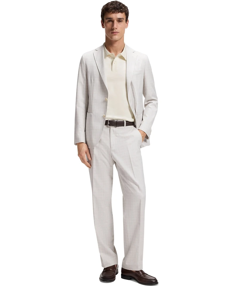 Boss by Hugo Men's Cotton Regular-Fit Patterned Collar Polo Shirt