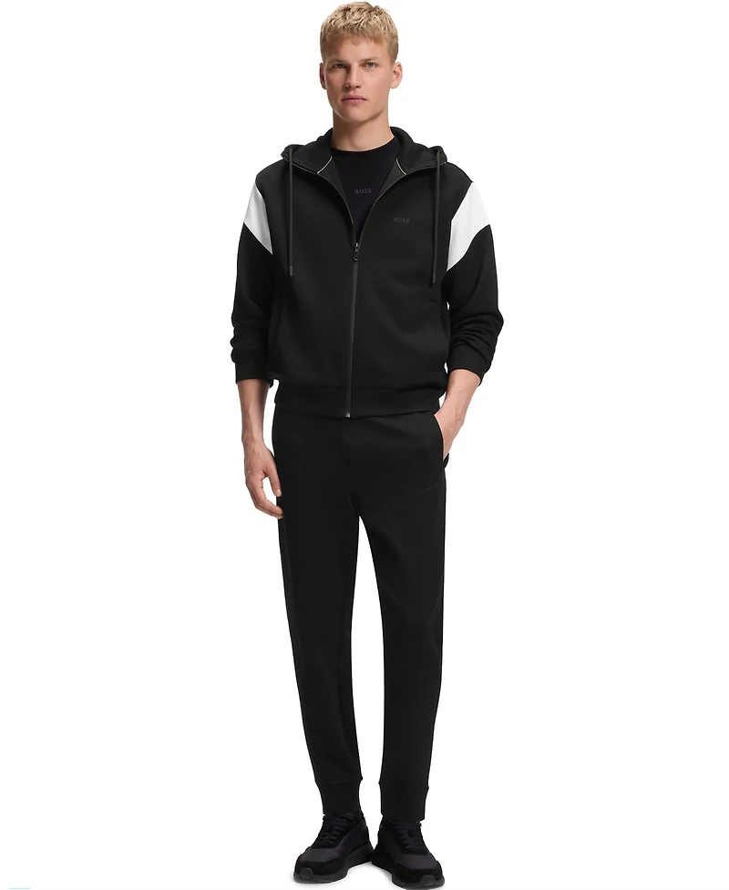 Boss by Hugo Men's Embroidered Logo Cotton-Blend Tracksuit Bottoms Pants