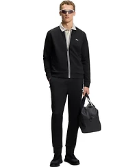 Boss by Hugo Men's Triangle-Jacquard Zip-Up Sweatshirt