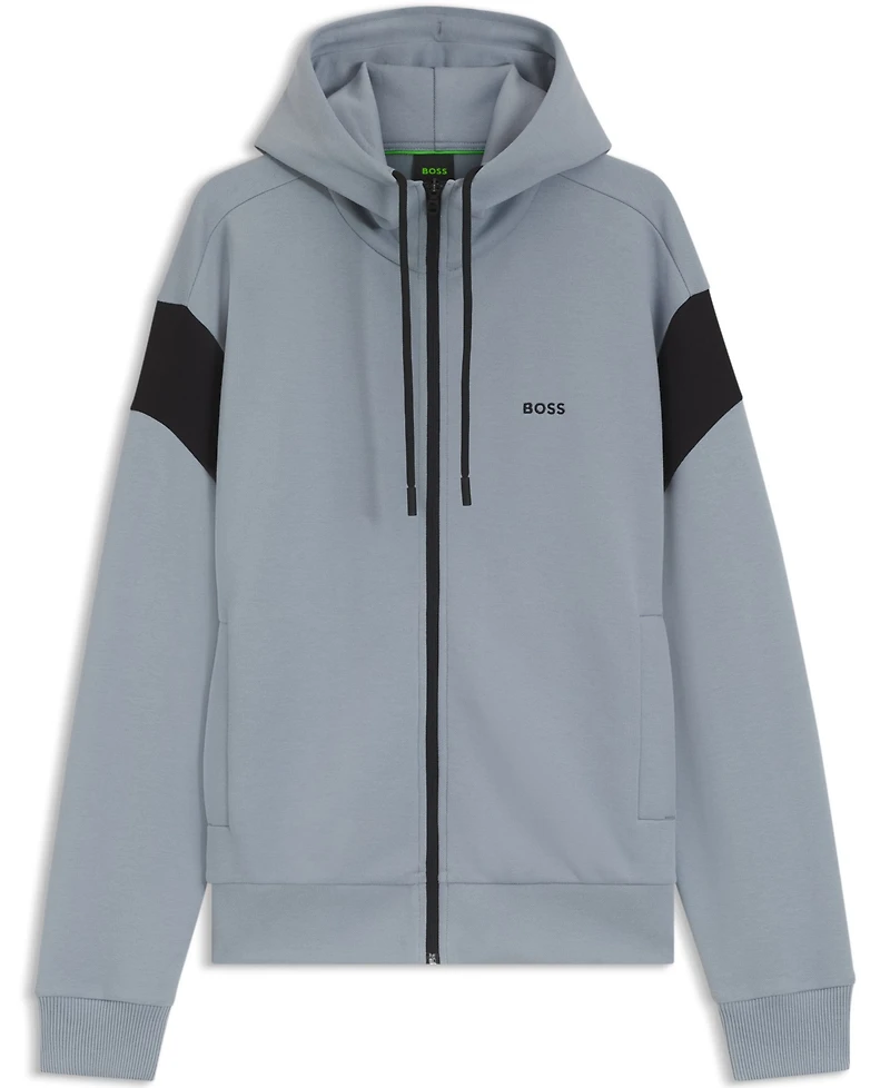 Boss by Hugo Men's Regular-Fit Zip-Up Spacer Pique Sweatshirt