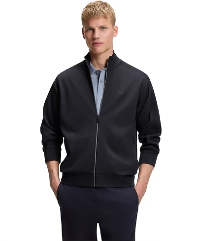 Boss by Hugo Men's Regular-Fit Tonal Jacquard Tape Sweatshirt