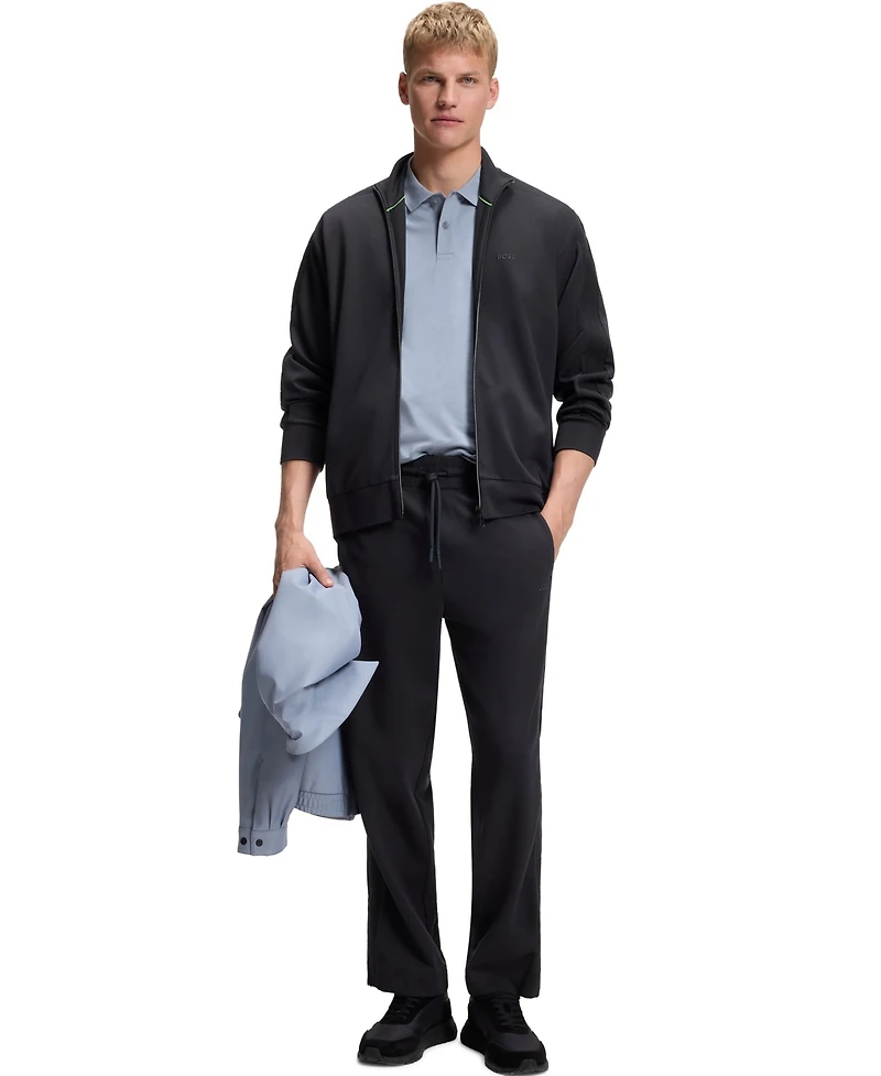 Boss by Hugo Men's Regular-Fit Jacquard Tape Jersey Pants