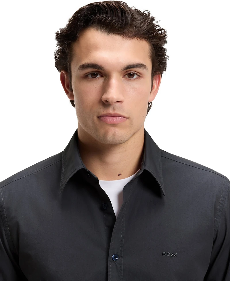 Boss by Hugo Men's Cotton Poplin Regular-Fit Dress Shirt