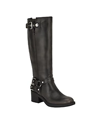 Guess Women's Matley Tumbled Buckle Harness Moto Boots