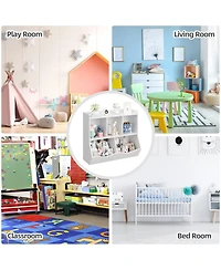 homfan Kids' Toy Storage Organzr with Open Compartments and Tilt-Front Bins