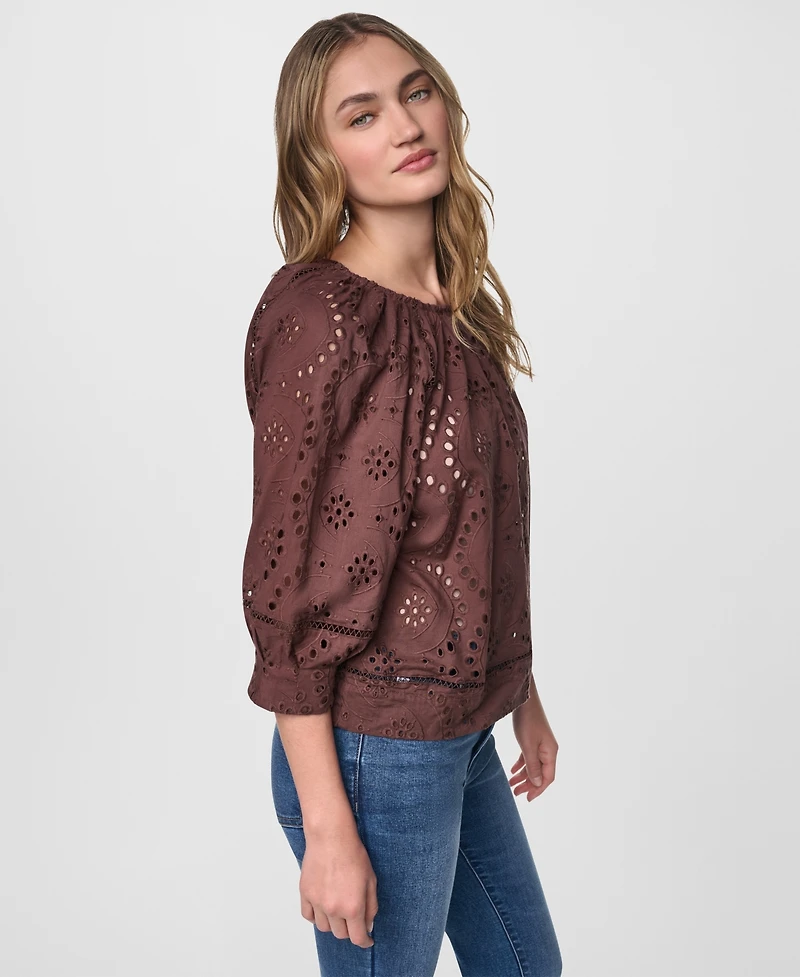 Dkny Jeans Women's Crewneck Relaxed-Fit Top