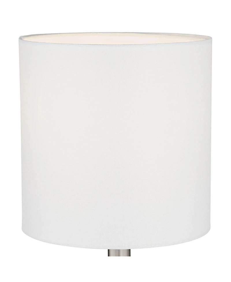 360 Lighting Rita Modern Accent Table Lamps 14 3/4" High Set of 2 Glass with Table Top Dimmers Drum Shade for Bedroom Living Room