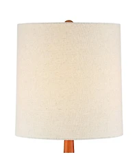 360 Lighting Mid-Century Modern Table Lamp with Usb Charging Port 24.5" High Ceramic Cylinder Shade Bedroom House