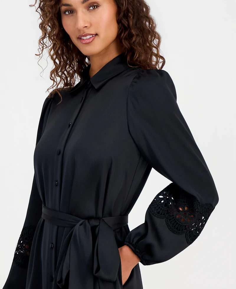 Anne Klein Women's Tiered Belted Shirtdress