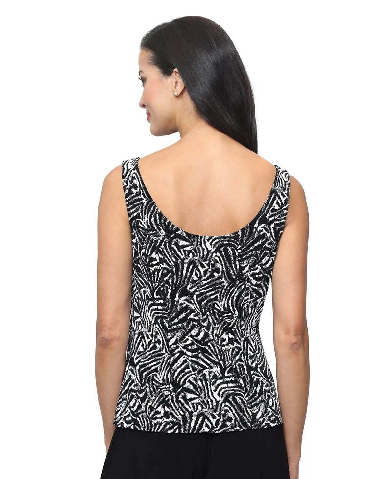 Alex Evenings Women's Glitter Slinky Twinset