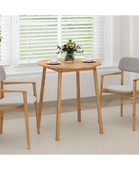 Slickblue Wicker Round Dining Table for 2-4 Person Patio Table
