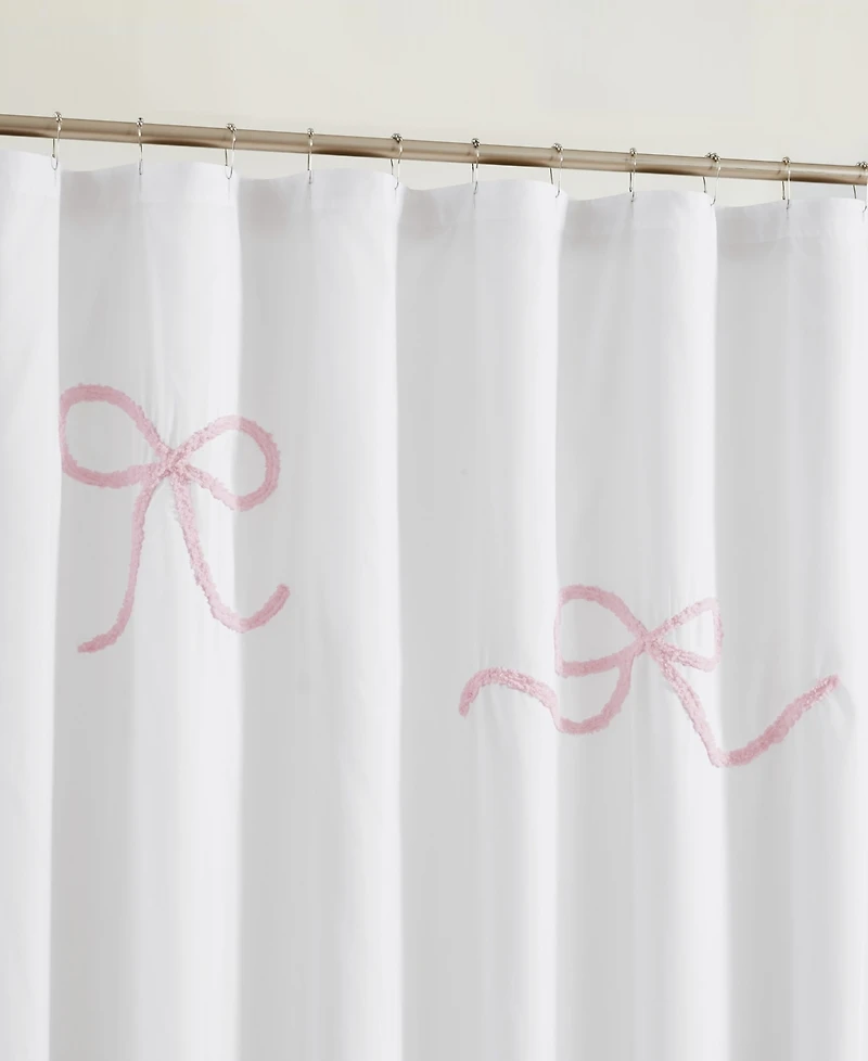 Truly Soft Textured Bow Shower Curtain, 72" x 72"