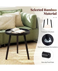 Gymax Round Side Table Sofa Coffee End Accent Table Nightstand Home Furniture
