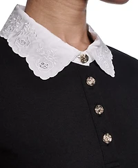 Karl Lagerfeld Paris Petite Short-Sleeve Top