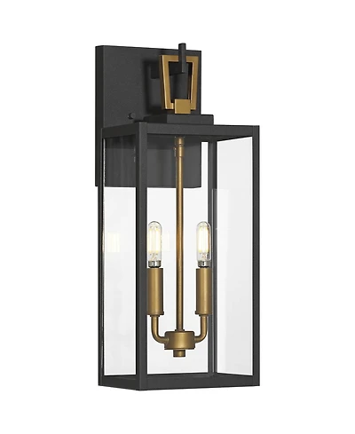 Possini Euro Design Possini Euro Trystin 18 inches and Brass 2-Light Outdoor Wall Light