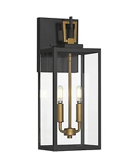 Possini Euro Design Possini Euro Trystin 18 inches and Brass 2-Light Outdoor Wall Light