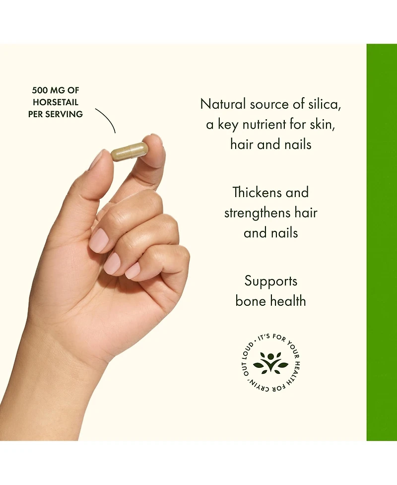 Swanson Horsetail, Hair, Skin and Nails, Bone Health and Urinary Tract Support, Herbal Supplement, quality Ingredients, 90 Capsules