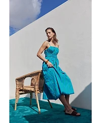 English Factory Women's Stripe Sleeveless Maxi Dress