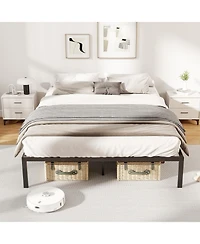 Gymax Metal Bed Frame Heavy Duty Support Slats Mattress Foundation