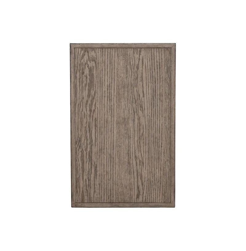 Liberty Furniture Industries, Inc. City Scape Metal Accent Oak Wood Chair Side Table for Living Room