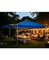 gaomon 10x20 ft Pop Up Canopy Tent, Portable Instant Shelter with 8x8 ft Cover, for Patio, Garden, Beach