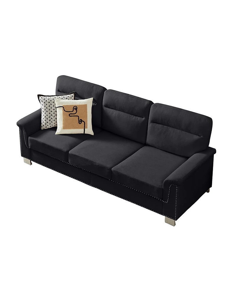 Streamdale Furniture 82" Modern Snowfleece 3-Seater Sofa