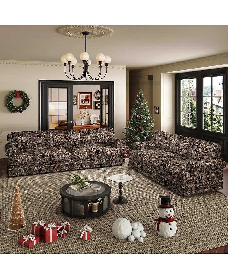 Streamdale Furniture 74" Luxuriously Comfortable 3-Seater Cloud Couch, Oxford Fabric Sofa
