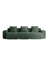 Streamdale Furniture Streamlined Deep Seat Modular 3-Seat Sofa with French Edge Piping