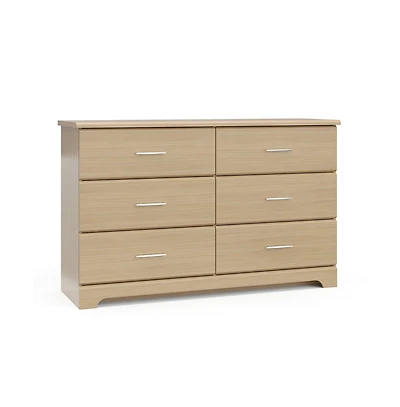 Storkcraft Brookside 6 Drawer Double Dresser (Driftwood)