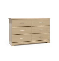 Storkcraft Brookside 6 Drawer Double Dresser (Driftwood)